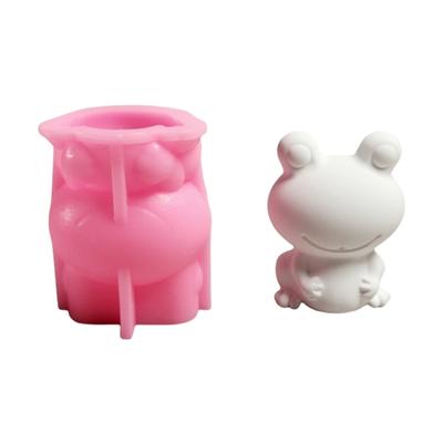 Silicone Molds 3D Frogs Candle Molds Epoxy Resin Molds Lovely Animal Castings Molds Plasters Molds for Home Decoration