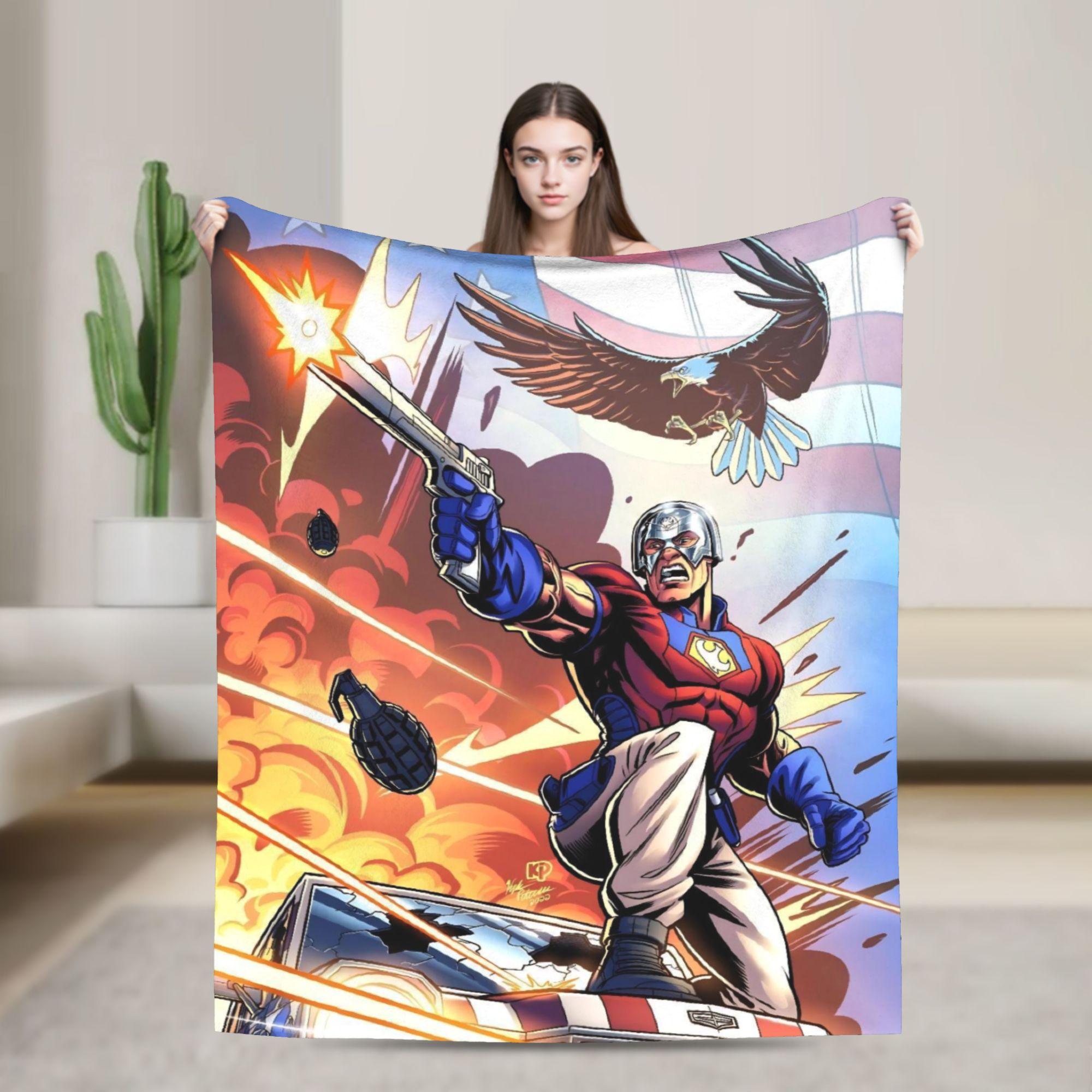 Blanket Quality Warm Soft  Throw Blanket Vigilante Peacemaker Quotes Winter Camping Bedroom Funny Bedspread 30x40in