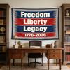USA Independence 250th Anniversary Reusable Tapestry Garden Flag with Freedom Liberty Legacy Words Home Decor MultiSize Print