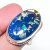 Naturalny Niebieski Potrójny Opal Kamień Szlachetny Biżuteria ze Srebra Próby 925 Pierścionek Rozmiar 7 AR-16892