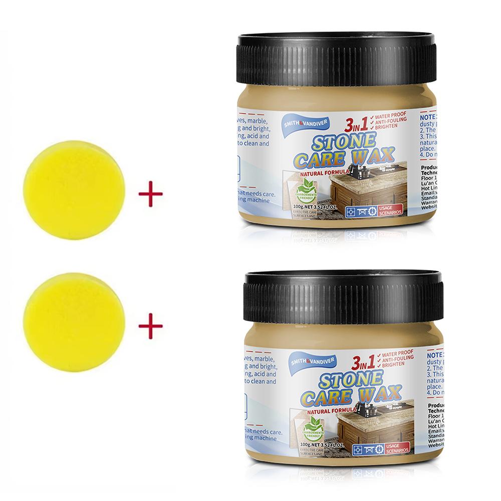 Stone Furniture Polish Marble Wax Polish Manual Natural Polishing Care Wax for Stone Furnitures & Tiles Waxing Essential
