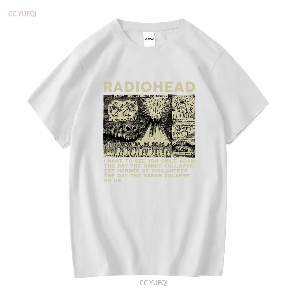 Radiohead We Escape Cotton 100 Forest Green T shirt NH14426 vintage Washed Casual Breathable Top For Everyday Wear Stretched