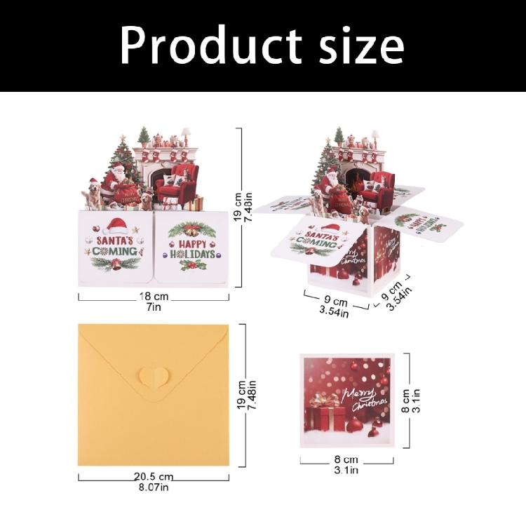Noel Kutlaması İçin Çoklu Temalı 3D Sürpriz Tebrik Kartları Sürdürülebilir ve Postaya Hazır