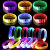 30/1pcs LED Light Up Bracelets Luminous Wristbands Glowing Bangle Glow In The Dark Bracelet for Kids Adults Party Decor Supplies