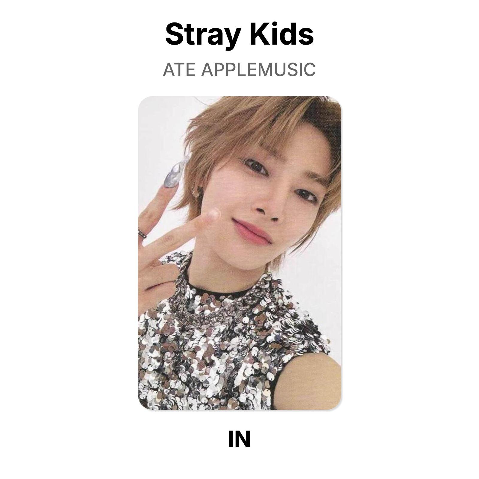 Stray Kids ATE APPLEMUSIC Official Photocard I.N