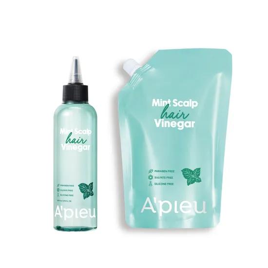 A’pieu Mint Scalp Hair Vinegar 200ml Set (+Refill 400ml)