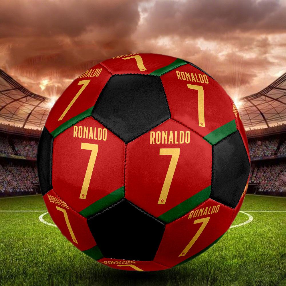 Cristiano Ronaldo Size5 Soccer Ball, Colorful, Suitable for All Ages, Machine-stitched, PVC Material, Competition Grade,durable and High Bounce