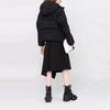 Y-3 Solid Color Hooded Down Jacket Women Jacket Black HA5562