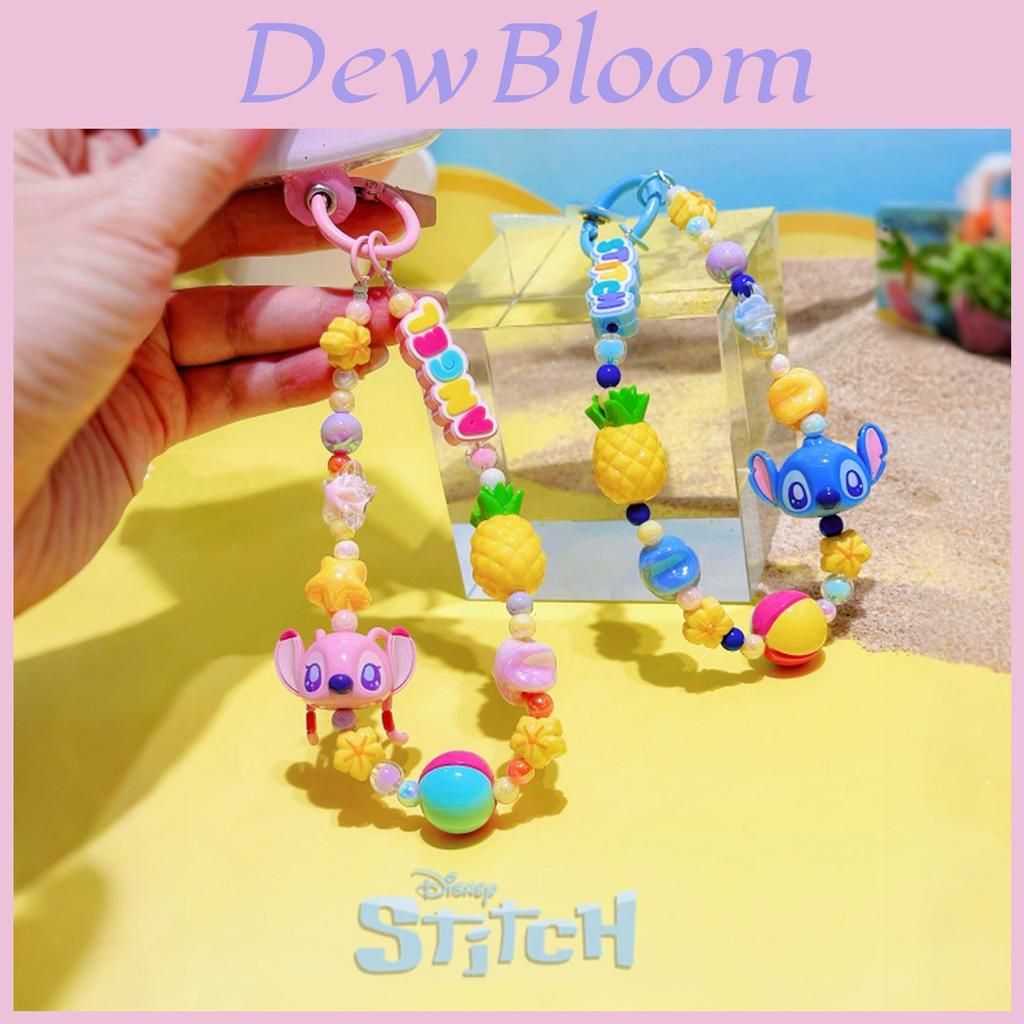Stitch Summer Beach Series Resin Phone Pendant Keychain For Kids And Teens