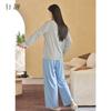 Xuan Liang Modal Sleepwear Women's Spring and Autumn Casual Long Sleeve Outable Lazy Style Loose Cool Home Clothing Set