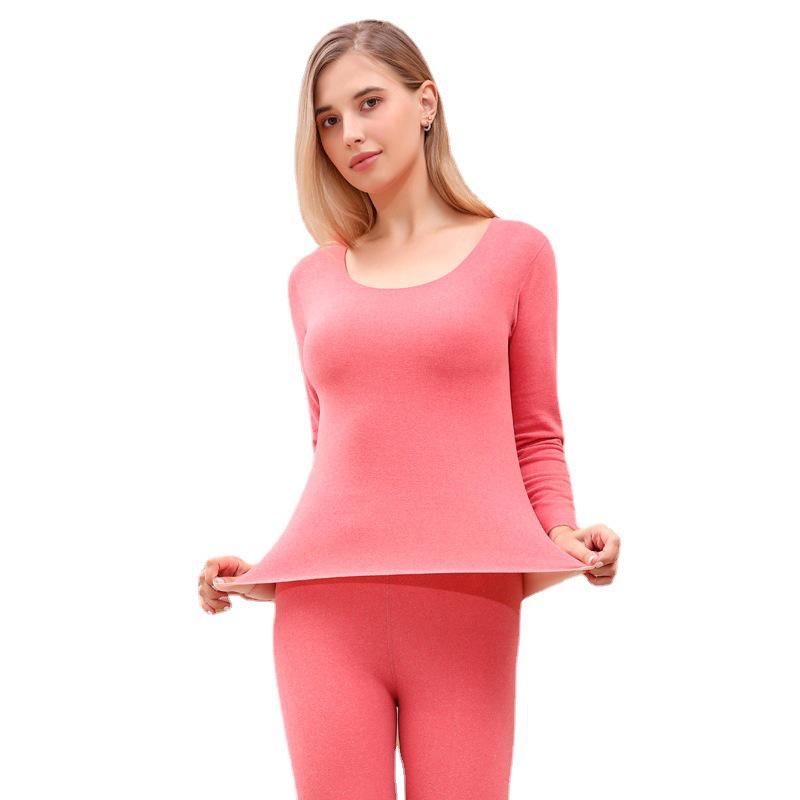 Double-Sided Brushed Seamless Warm Base Layer Set for Men & Women - Fleece-Lined, Perfect for Autumn and Winter