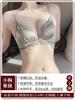 Red natal year before the buckle gathered thickened bra sexy back no steel ring bra set