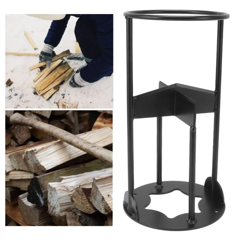 Manual Log Wood Splitter High Strength Carbon Steel Cross Blade Hand Camping Firewood Splitter