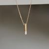 14k Gold Bar Shine Necklace