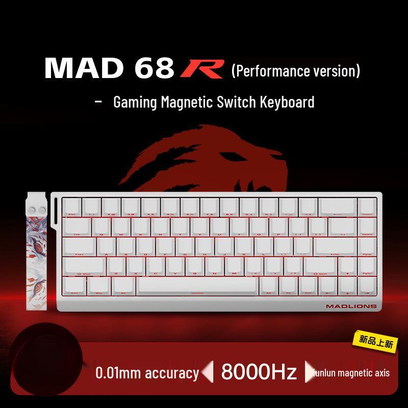 E-Sport 60% Gaming-Tastatur: Magnetische Achse, 61/68 Tasten