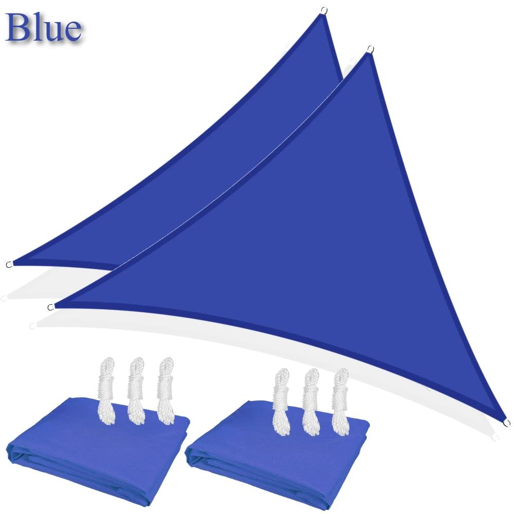 2Pack 5/3.6/3/2M Triangle Sun Shade Sail Waterproof UV Block Sun Shelter Awnings Canopy for Garden Yard Patio Sunscreen Sunsails