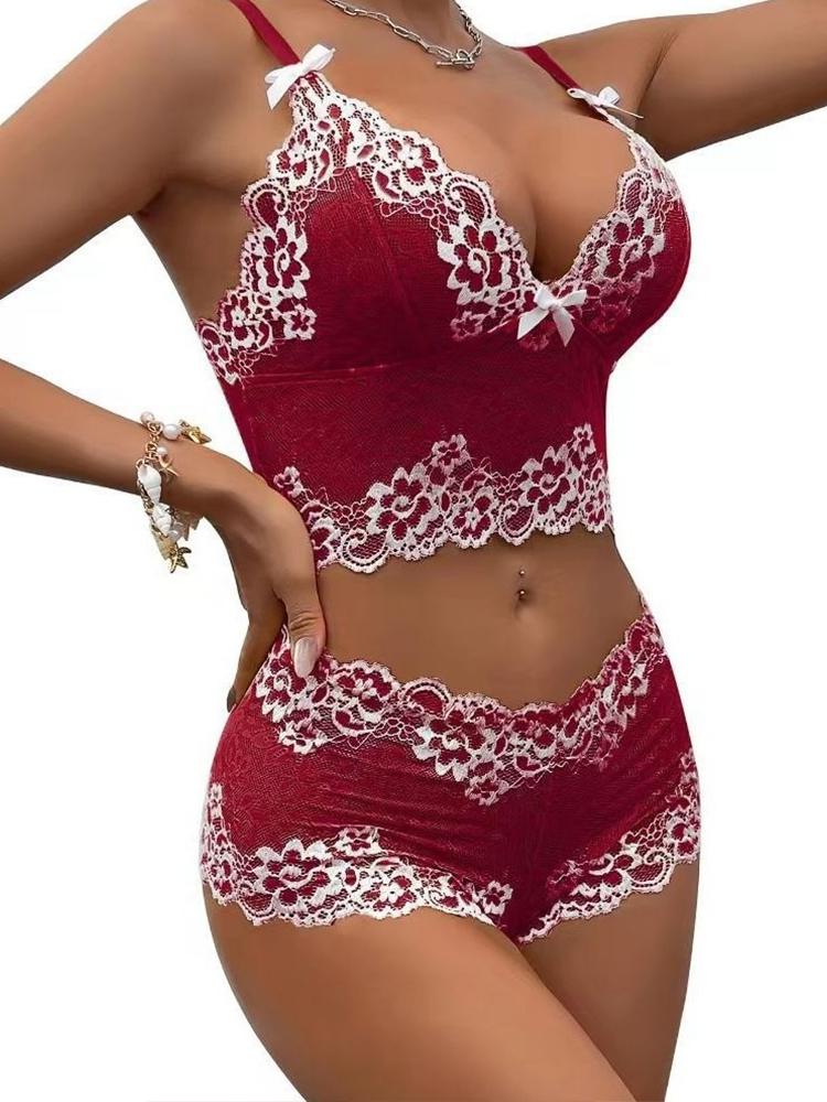 Sexy Lingerie Set Women Transparent Lace Bras Panties Open Crotch Exotic Erotic Underwear Porno Costume