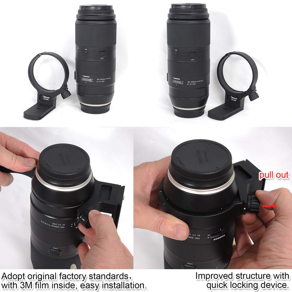iShoot CNC Aviation Aluminum Lens Support Tripod Mount Specially Designed for Tamron Di VC USD with Quick Release Compatible with and BENRO Ball Heads