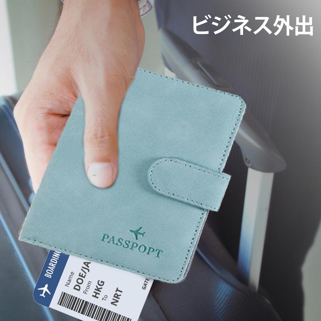 Vetntihose Passport RFID Card Travel Wallet for Men and Safe for International Premium PU Leather Passport Cover with Storage Pockets for Business