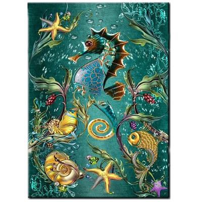 5d Diy Diamond Painting Cross Stitch Seahorses Diamond Embroidery