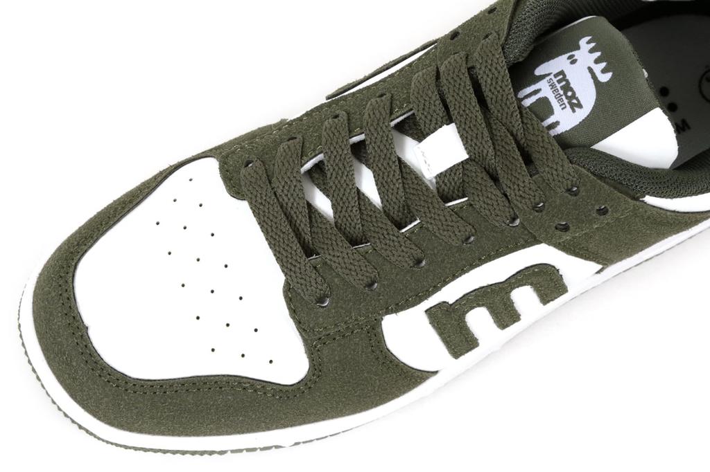 Sneakers Low Cut Combination Color Athletic Shoes Sports [Mozu] Women's White/Khaki 24.5cm