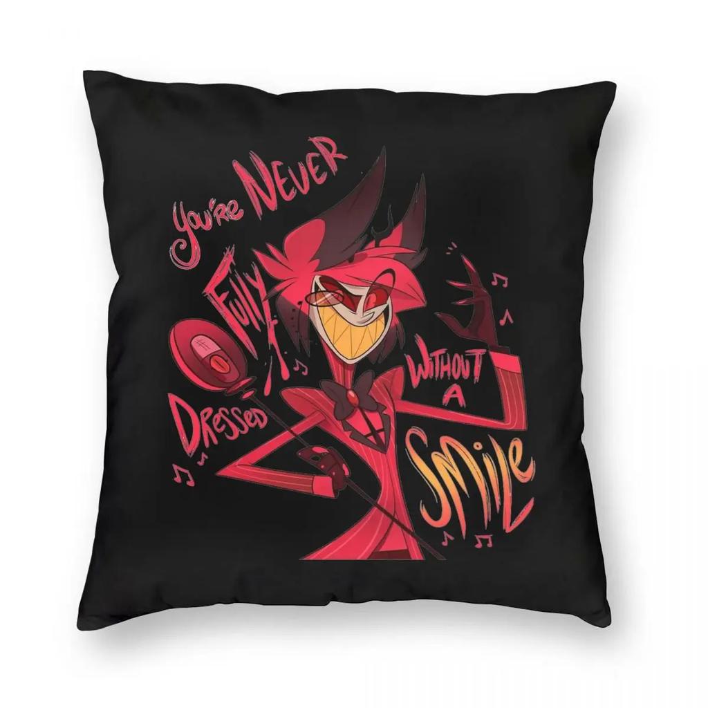 Hazbins Hotels Lucifer Alastor Pillowcase Printing Polyester Cushion Cover Decorative Pillow Case Cover Home Wholesale 40X40cm