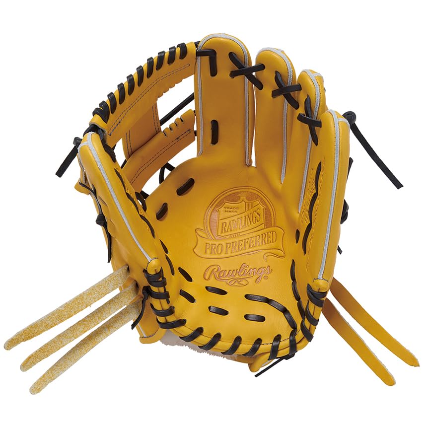 Rawlings PRO PREFERRED GH5FPRN6X Baseball Gold Throw Glove, Hardball, Infielder's Glove, Tan, 11.2 inches, Right-Handed