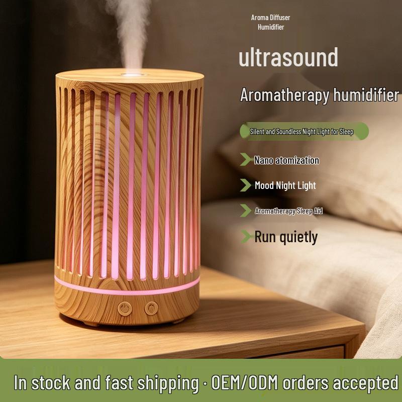 Ultrasonic Aroma Diffuser: Hollow Design, Seven-Color Night Light, Desktop Essential Oil Aromatherapy Humidifier