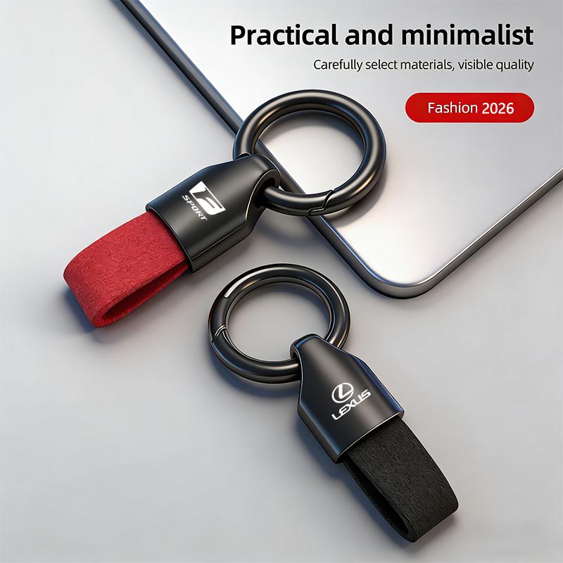Luxury Men Women Suede/Metal Key Chain Fashion Keychain Key Ring Holder For Lexus LS LC RZ IS350 ES300 GS350 CT200h GX460 LX570