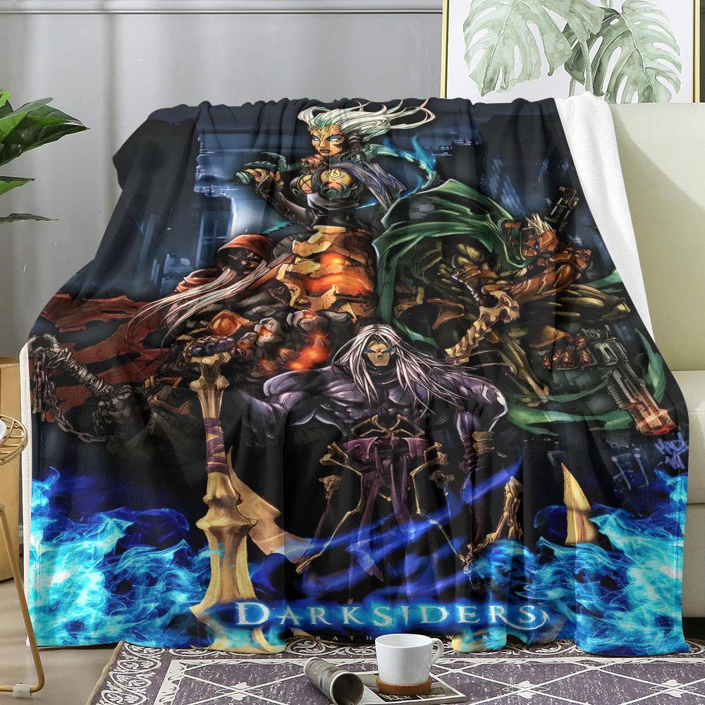 D-Darksiders Throw Soft Flannel Throw Summer AC Blanket Lightweight Cool Nap Blanket for Sofa Bed Couch Travel