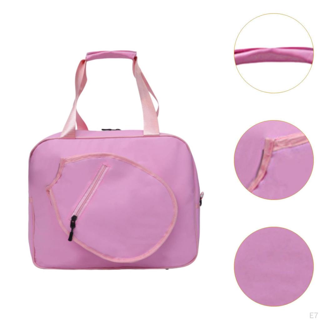 Pickleball Bag Paddle Multipurpose Portable Handbag Zipper Shoulder