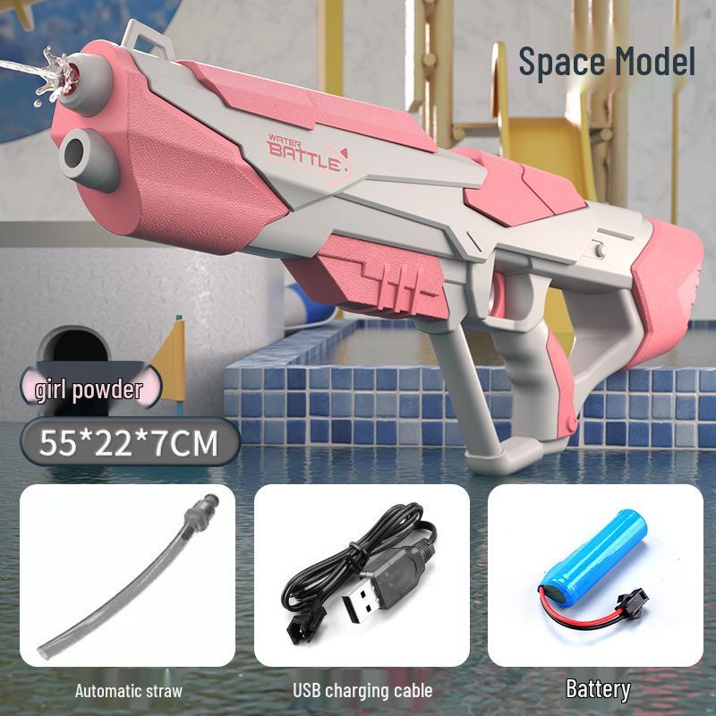 

Электрический водяной пистолет большой емкости: Космический стиль, самозакачивающийся, непрерывный огонь, игрушка-брызгалка высокого давления