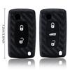 New Carbon Fiber Silicone Car Key Cover for Citroen C2 C3 C4 C5 C6 Xsara Berlingo Peugeot 207 307 308 407 607 807 Protector Fob