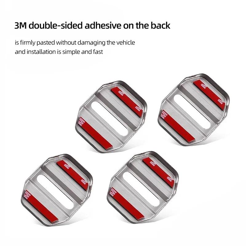 BAGY7 2026 Car Sticker 4PCS Car Antirust Door Lock Cover Accessories For BMW X1 X2 X3 X5 X4 X7 G30 G20 G32 G11 G12 F40 F30 F20 F10 F34