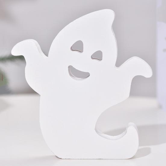 Halloweenská duchová ozdoba Samostatně stojící duchová cedule Dekorace na patrový tác Duchový stolní střed pro Halloweenskou podzimní párty