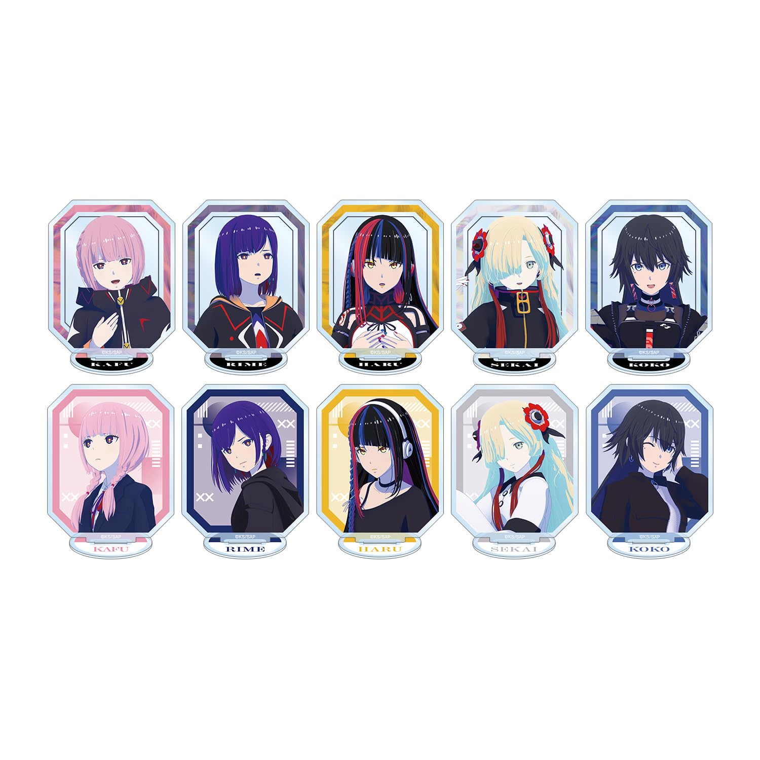 ТВ-аниме «Город Камицубаки на реконструкции». Торговые акриловые стенды, коробка из 10 штук