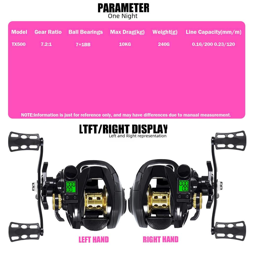 Digital Display Dual-Line Cup Sea Fishing Reel for Long-Distance Casting