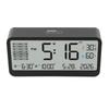 Bedside Alarm Clock with Temperature and Moisture Reading, Large Screen Room Clock with Two Alarms, Repeat Alarm, Night Light for Dorm Use