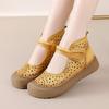 Summer Women's Ethnic Vintage Slide Sandals - Top-Grain Cowhide, Hollow-Out Breathable & Ultra-Soft Flat Sole with Bohemian Tribal Style Boots