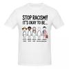 Unisex Stop Racism Its Okay To Be Asian Retro T Shirt Streetwear Cotton Tshirt