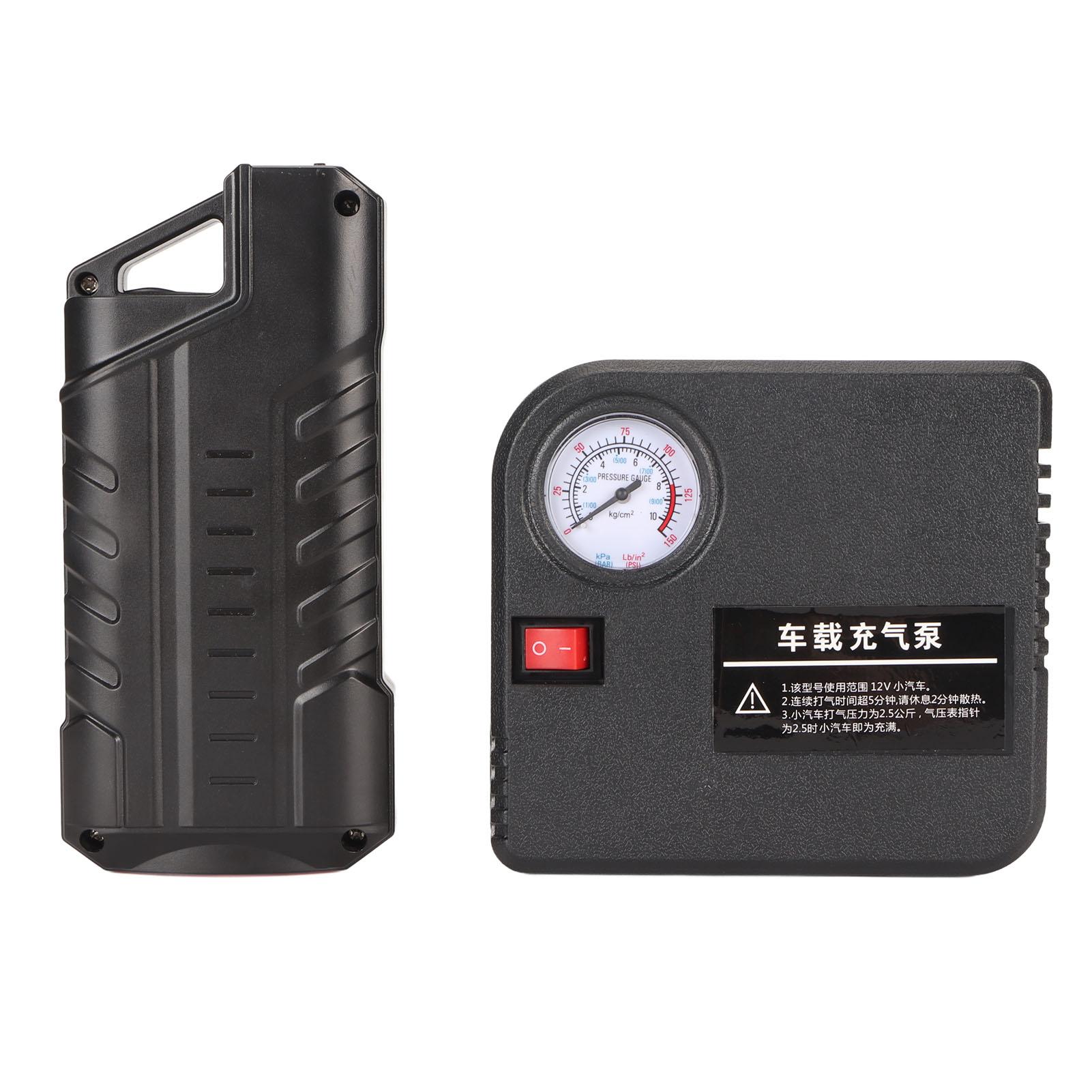 

Автомобильный пусковой агрегат 12 В 400 А с цифровым автоматическим накачивающим шинами 150 фунтов на кв. дюйм USB светодиодный фонарь 1200 мАч портативный