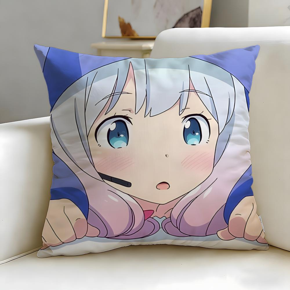 Romance Anime Eromanga Sensei Cushion Cover Soft  EasyWash Pillow Case  Versatile for Couch Bed Travel and Office