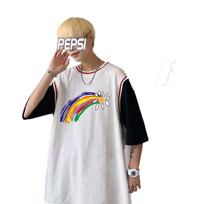 

Футболка с коротким рукавом Женщины Новая летняя корейская мода Твердая футболка с вырезом