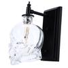 Vintage Wall Lamp Iron Glass Skull Shape Industrial Wall Mounted Light with G9 Bulb for Bedroom Corridor 110‑220V