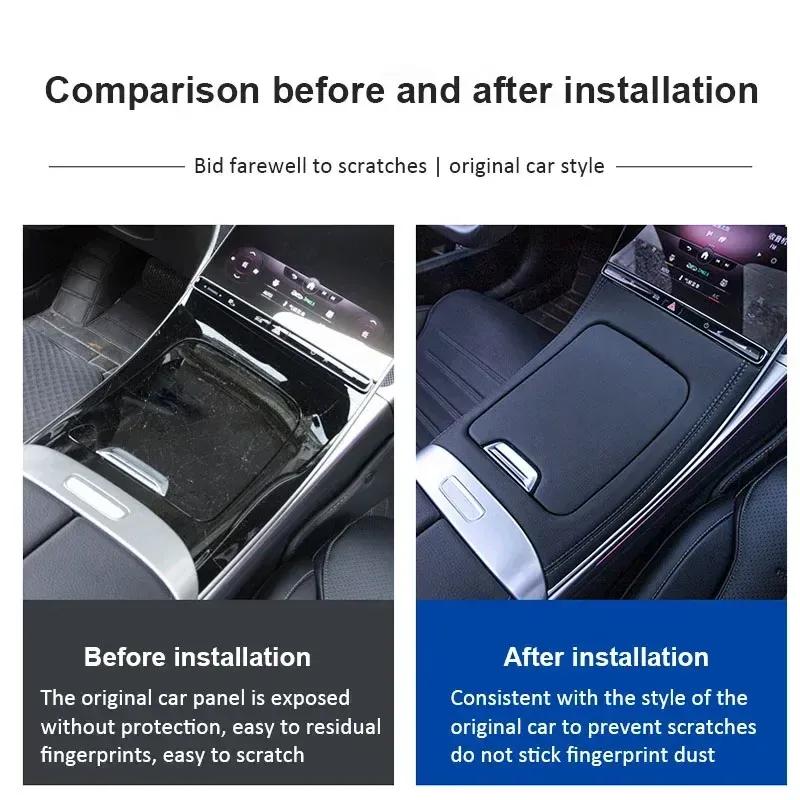 Leder Armaturenbrett Mittelkonsole Dekorative Abdeckung Dekoration für Mercedes-Benz C-Klasse W206 Auto Zubehör Styling