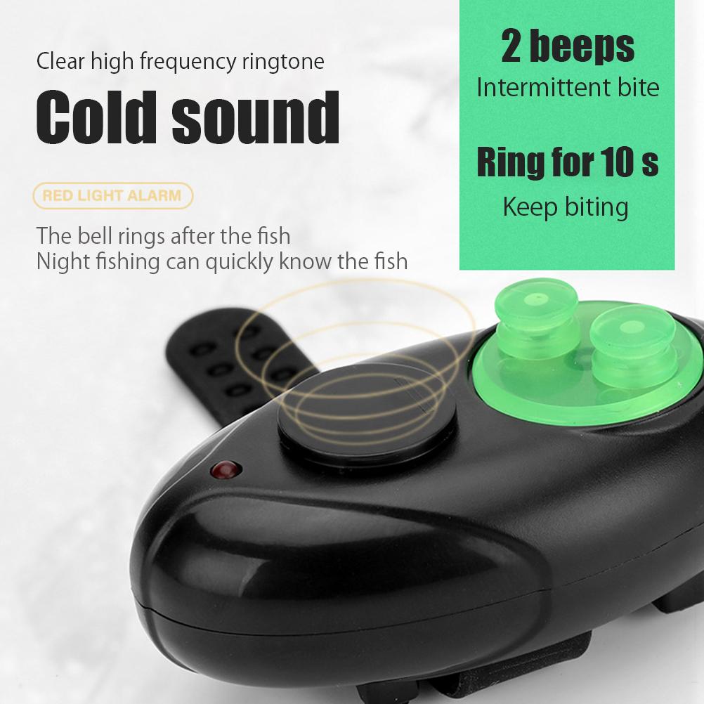 Automatischer Angelrutenalarm Hochempfindliches Elektronisches Angelrutenlicht Fischbiss Köderalarm Locator-Clip