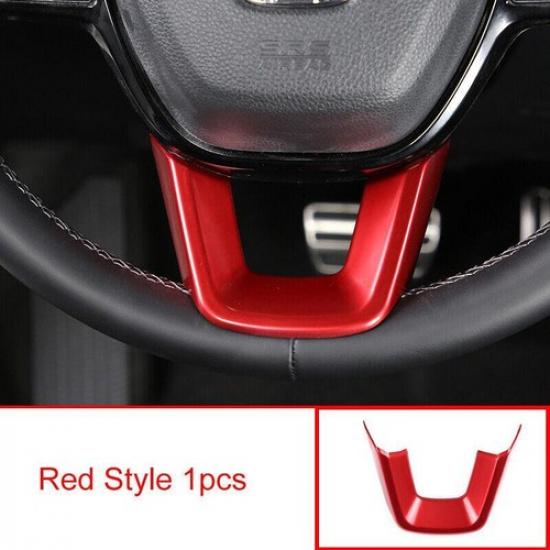 For Acura Integra -2024 Red Style Front Steering Wheel U-Type Cover Trim 1pc