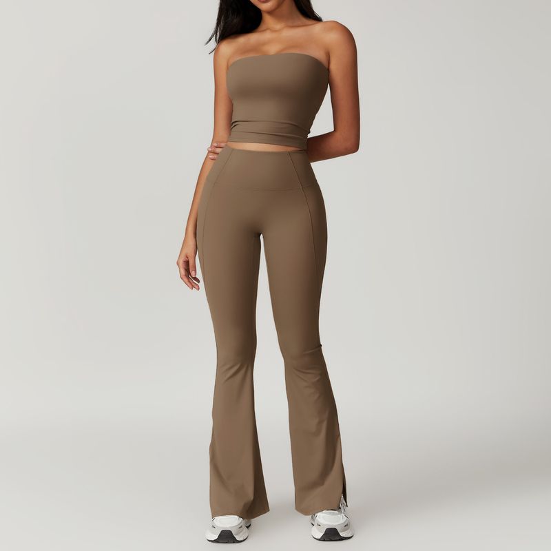 Guangzhou Zechuang Clothing Co., Ltd. Fashion Brushed Back Tight Yoga Suit Female High Waist Hip Lifting Sport