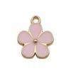 Pink Flower Oil Drop Korean Keychain & Bracelet Pendants