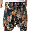 Herren Hose Bedruckt Tiefer Schritt Sommer Multi-Taschen Lockere Hose für Strand